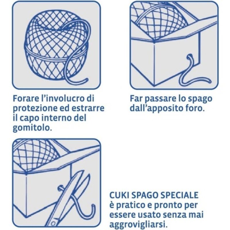 Cuki Kitchen Twine Fibre 60m Italian Gourmet Polpa 400g