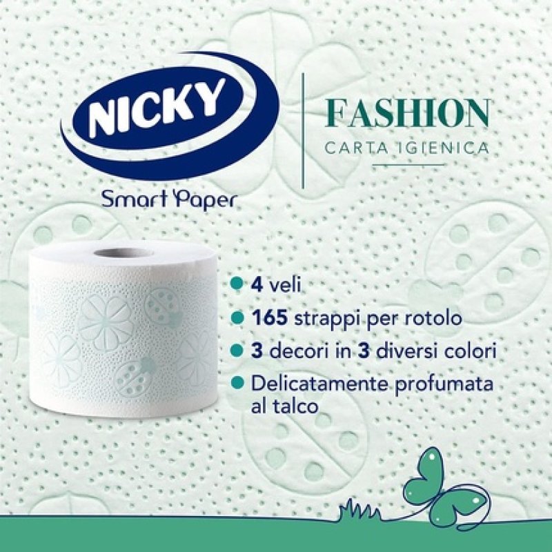 Nicky Fashion 4 Ply Toilet Paper 4 Rolls - Pack of 4