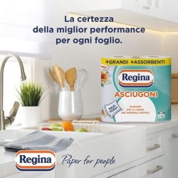 Regina Paper Kitchen Dryers 2-Ply Rolls 85 Tears per Roll - 100% FSC Certified Paper