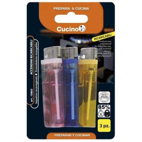 Rechargeable Lighters 3 Pack Gabbiano