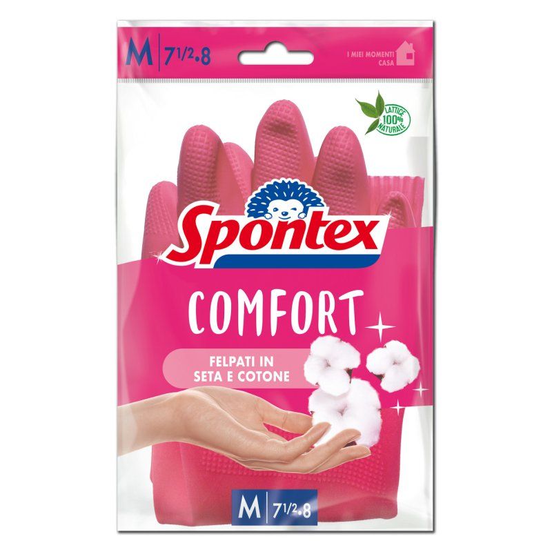 Spontex 8004200123806 cleaning glove Latex Pink Male M