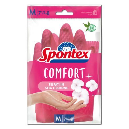 Spontex 8004200123806 cleaning glove Latex Pink Male M