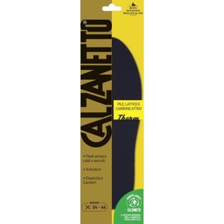 Therm Insole in Pile Latex and Activated Carbon Size 24 to 46 2 Insoles