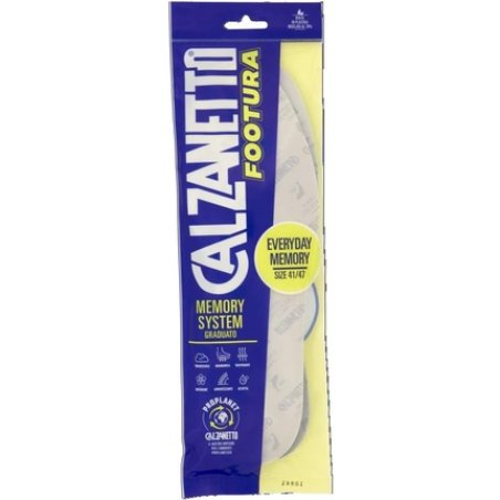 Calzanetto Footura Everyday Memory Insoles with Graduated Memory System for Comfort and Support