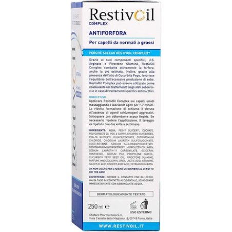 RestivOil Complex Anti-Dandruff Oil Shampoo for Sensitive Skin and Dry Hair 250ml