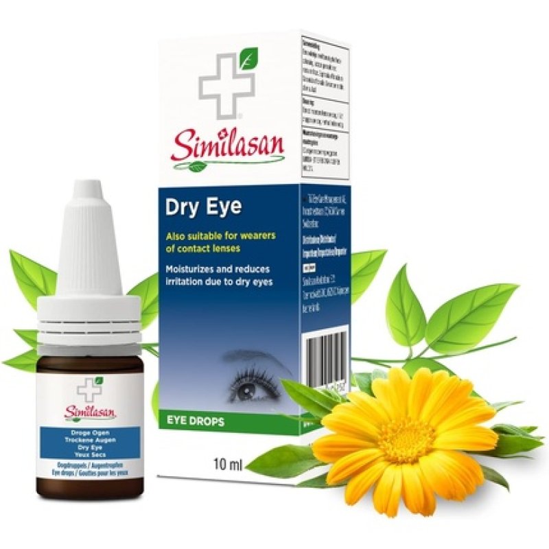 Similasan Eye Drops for Dry Eyes Treatment Temporary Relief from Red Itchy Burning and Watery Eyes 10ml