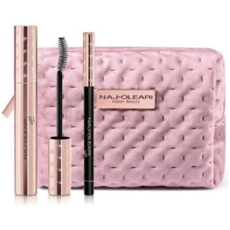 Naj Oleari Essential Eyes Kit Marvelous Curl Mascara 13ml Deep Eye Kajal 1.43g Pochette