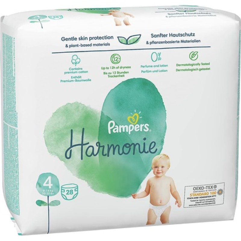 Pampers Harmonie Diapers 9-14kg size 4-MAXI 28pcs