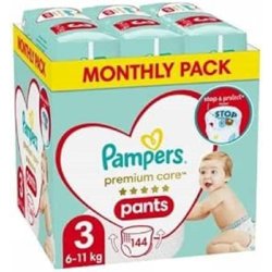 PAMPERS Premium Pants nappies Size 3 6-11kg 144pcs
