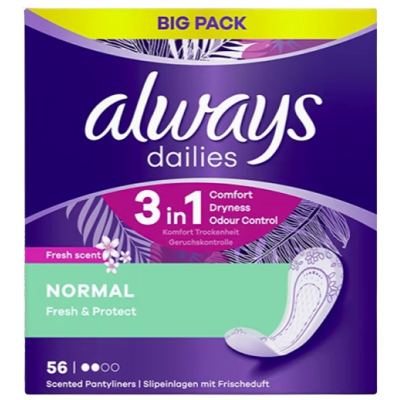 Always Dailies Sanitary napkin 56 pc(s)