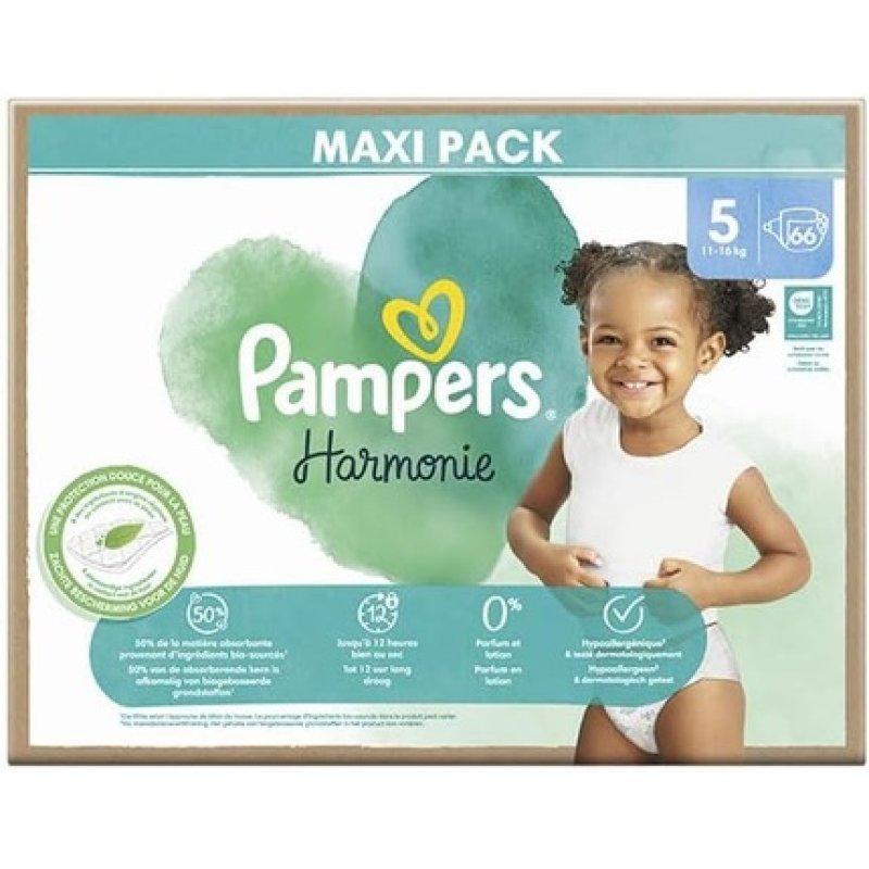 Pampers Harmony Nappies Size 5 70 Nappies (11kg - 16kg)