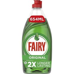 Fairy Original Washing Up Liquid Green with LiftAction 654ml