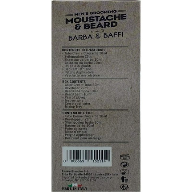 Renee Blanche Beard and Moustache Coloring Liquid Alcohol Free