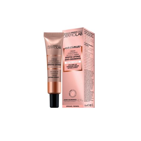 Dermolab Anti Age Plus Eye & Lip Contour Cream 15ml for Mature Skin with Hyaluronic Acid Lifting Effect