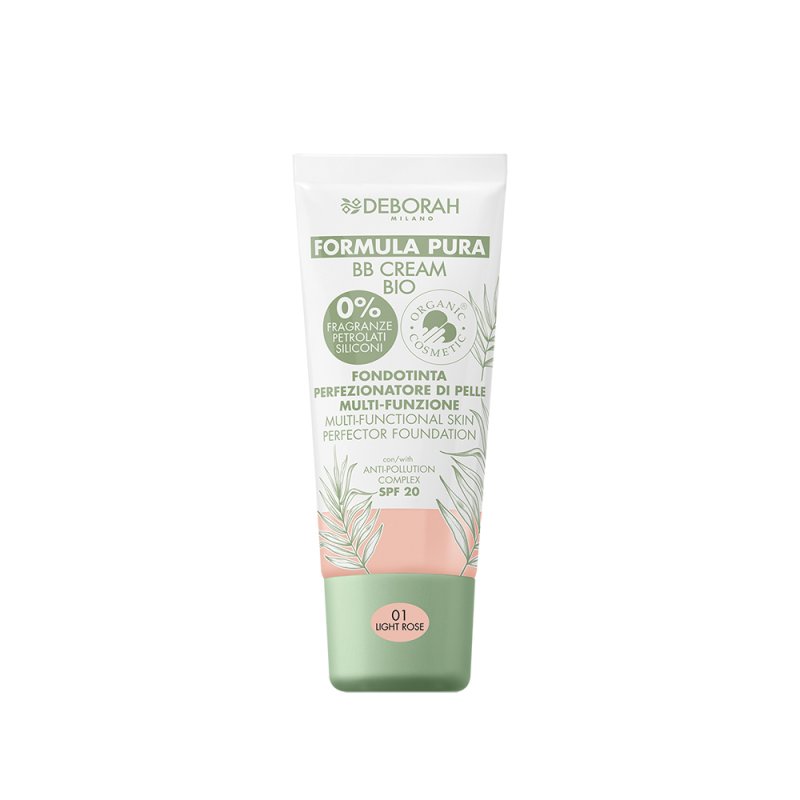 Deborah Milano BB Cream Pure BIO SPF 20 with Natural Ingredients 01 Light Rose 30ml