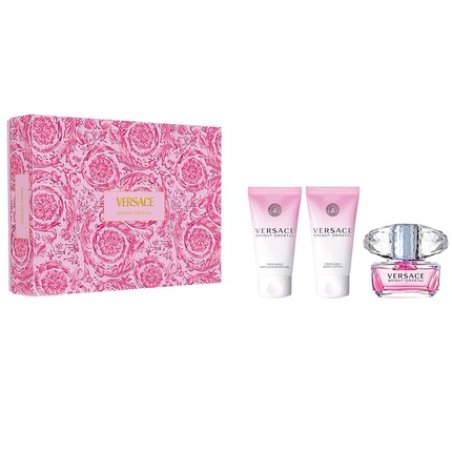 Versace Bright Crystal Gift Set - Eau De Toilette Spray 50ml, Shower Gel 50ml, Body Lotion 50ml