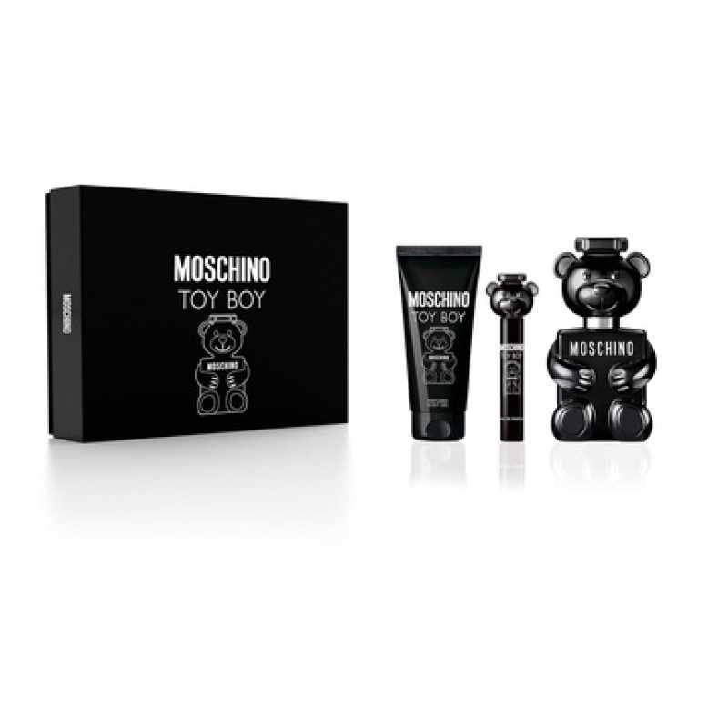 Moschino Toy Boy Men's Perfume Gift Set 3 Pcs - 3.4 Oz EDP Spray 3.4 Oz Shower