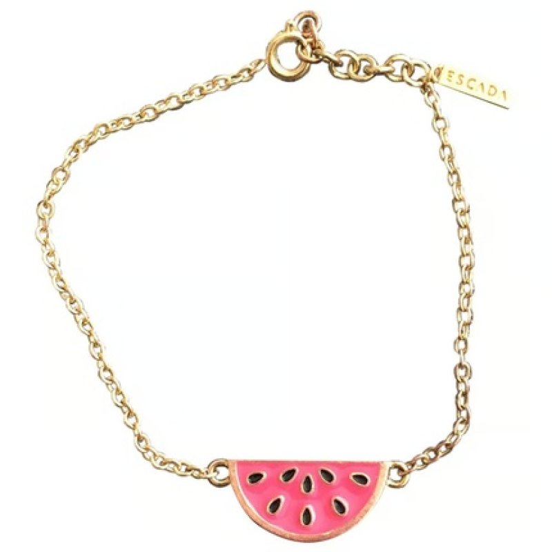 Escada Summer Limited Edition Sorbetto Rosso Melon Base Metal Bracelet 17 Cm Gold For Women