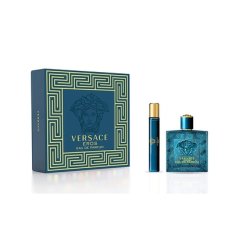 VERSACE EROS by Gianni Versace Eau de Parfum Spray 3.4oz and Mini 0.33oz - Pack of 2