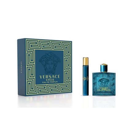 VERSACE EROS by Gianni Versace Eau de Parfum Spray 3.4oz and Mini 0.33oz - Pack of 2