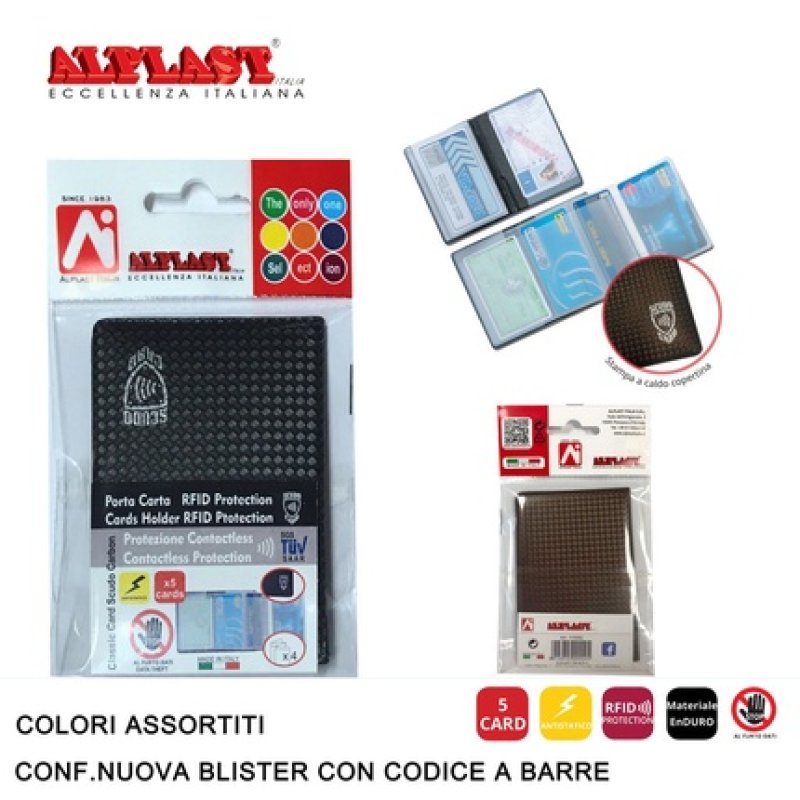 Alplast Classic Card Scudo Carbon Pack Of 24