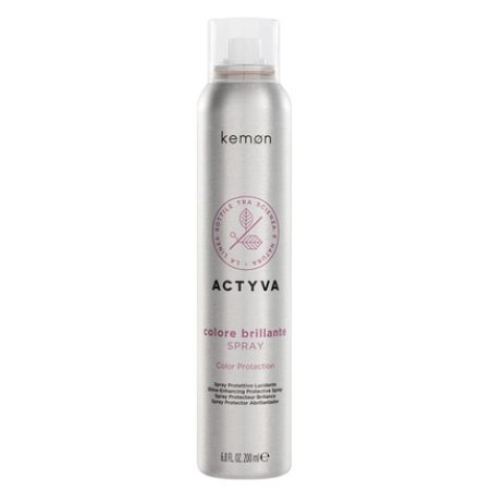 Kemon Actyva Shiny Color Spray with Polishing and Environmental Protection Effect for Colored Hair with Red Fruits UV