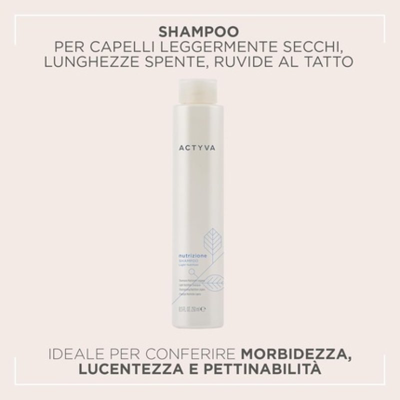 Actyva Nutrizione Shampoo Moisturizing and Protective Action for Scalp and Hair