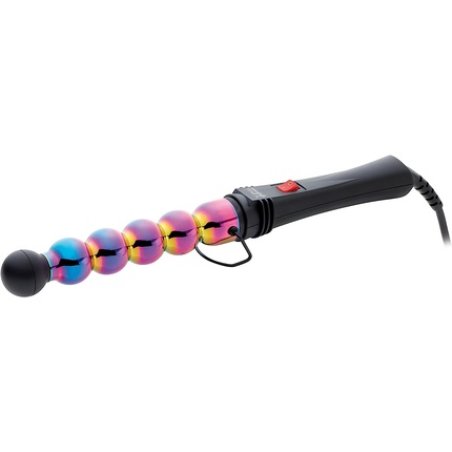 Gamma Più Professional Rainbow Bubble Curling Iron for Styling with Wide and Narrow Waves and Heat Resistant Tip -