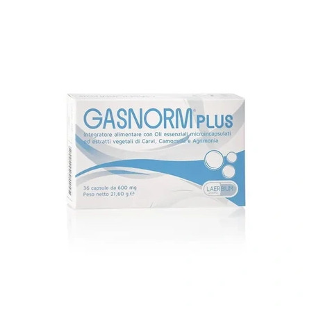 Laerbium Pharma Gasnorm Plus Dietary Supplement For Gastrointestinal Function - 36 Capsules