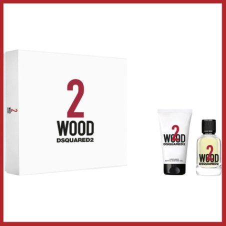 Dsquared2 2 Wood Gift Set 30ml EDT Spray 50ml Bath & Shower Gel