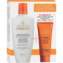 Collistar Cosmetic Set Sun Care Kit - Moisturizing Restructuring After Sun Balm 200 Ml & Protective Tanning Cream Water