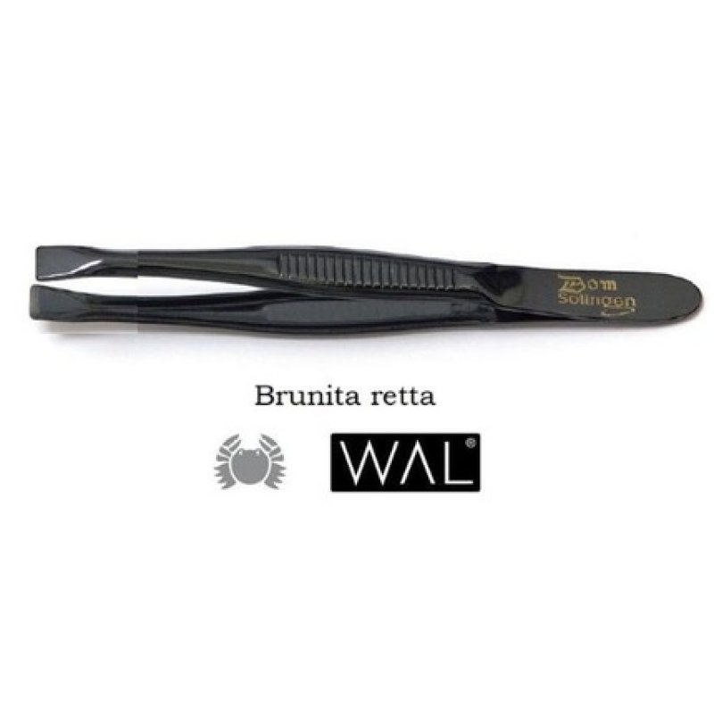 Wal Burnished 306r Straight Tweezers