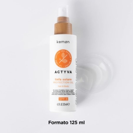 Kemon Actyva Linfa Solare Protection Oil SPF 6 Body and Hair Care Oil 125ml
