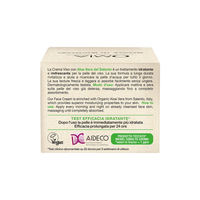 OMIA Laboratori Aloe Vera crème hydratante pour le visage Unisexe 50 ml All ages
