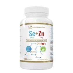 Progress Labs Organic Selenium 200 Units Zinc Gluconate 15mg Dietary Supplement 120 Capsules