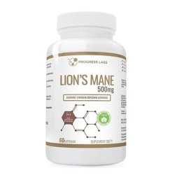 Progress Labs Lion's Mane 500mg Extract From Lion's Mane Mushroom Dietary Supplement 60 Capsules