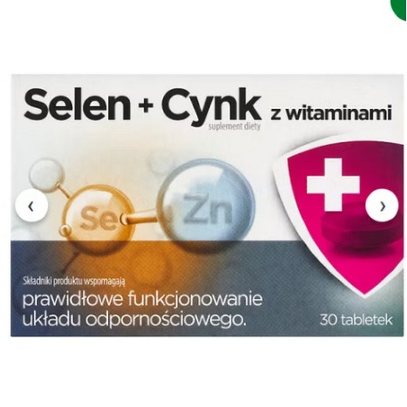 Selenium Zinc with Vitamins 30 Tablets for Immune System and Thyroid Health