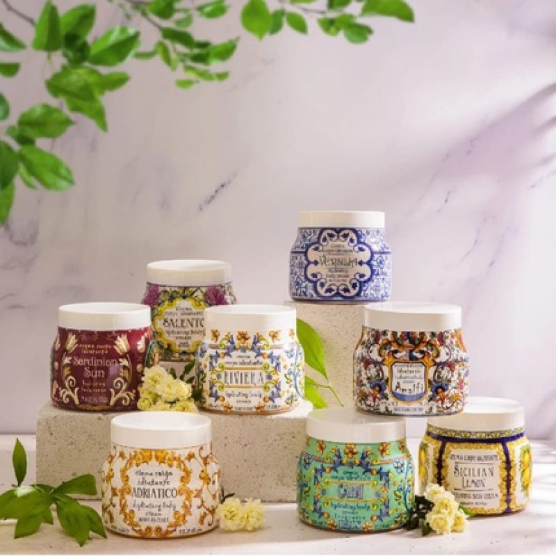 Le Maioliche Adriatic Moisturizing Body Cream 450ml Made in Italy with Notes of Amber, Precious Woods, Cashmere Wood,