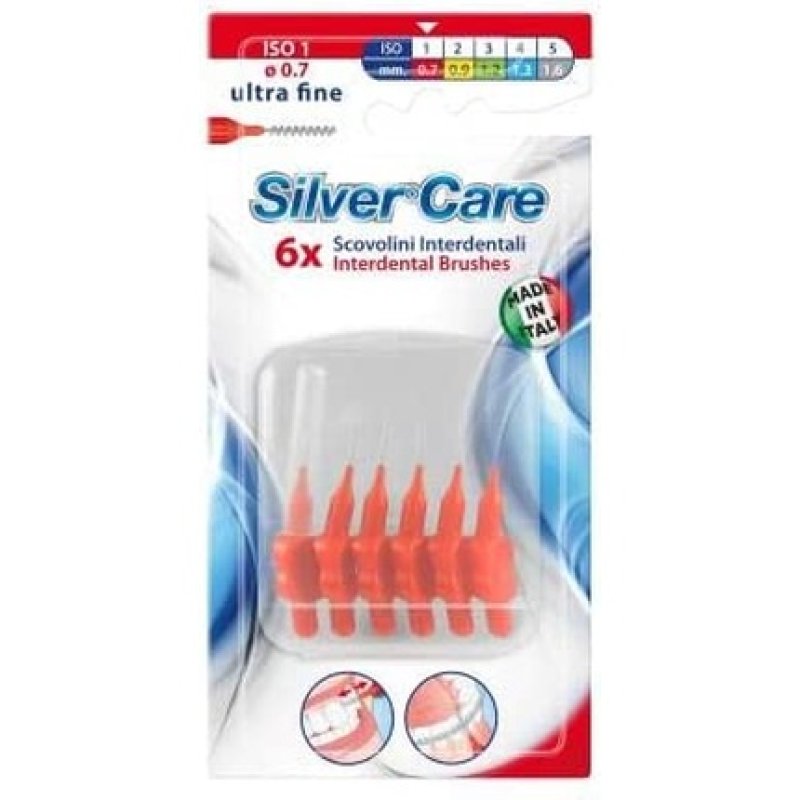 Silver Care Set of 6 Ultra Fine Toothbrushes
