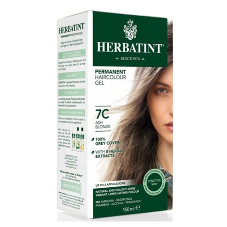 Herbatint Gel Hair Dye With Oxidant 7c Ash Blonde