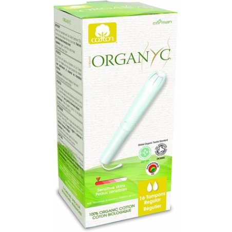 Organyc Organic Cotton Tampons with Applicator Regular 16 Pack