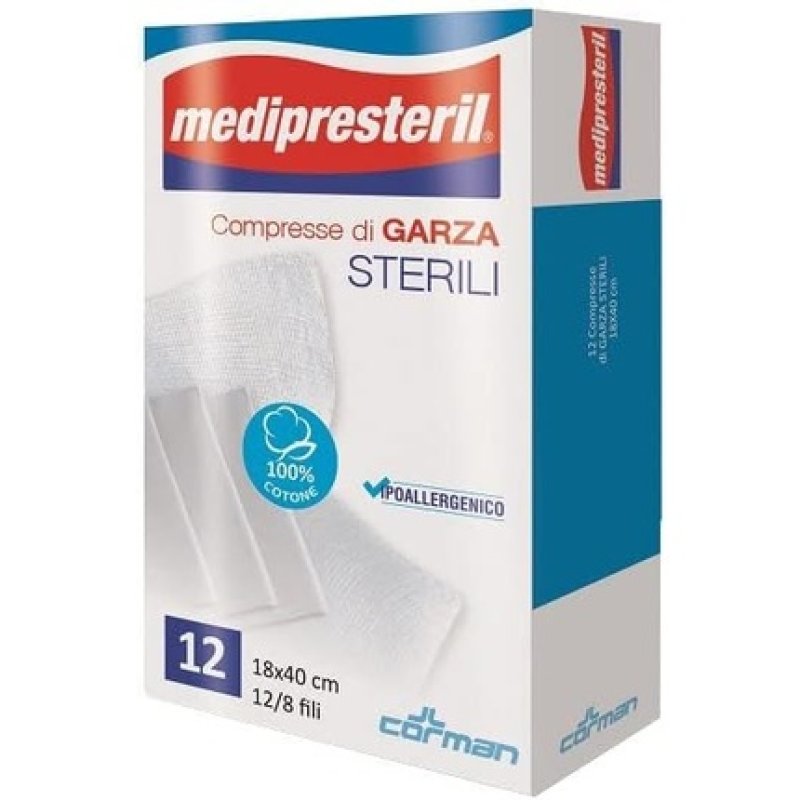 Medipresteril Sterile Gauze Compress Size 18 x 40 cm 12 Pieces