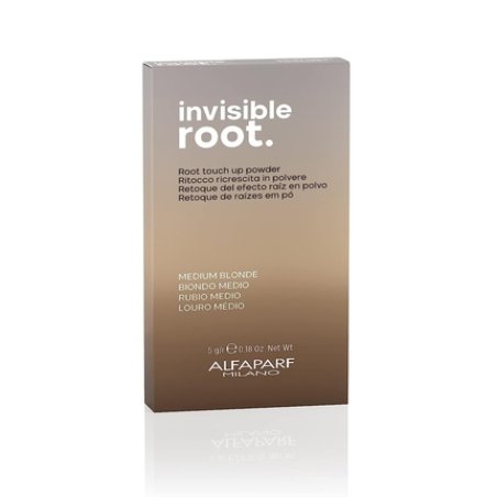 Alfaparf Milano Invisible Root Touch Up Powder Medium Blonde Temporary Hair Color 0.18 oz 5g