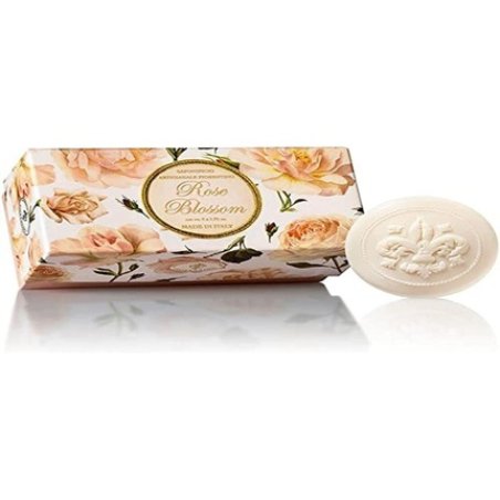 Rosenseife Round 50g Handmade Italian Soap from Fiorentino with Decorative Embossing - Pack of 6