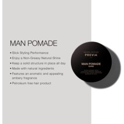 Previa Man Pomade Shine Extra Strong Hold with Organic Absinthe