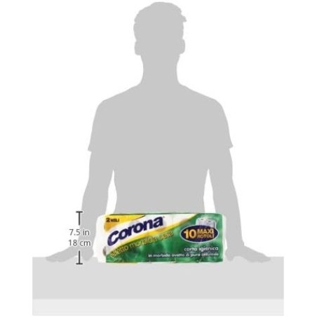 Corona Pure Cellulose Tissue Toilet Paper 2-Ply - Pack of 10 Rolls