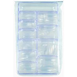 Box of 250 Square Natural Tips with Long Strip - 10 Sizes