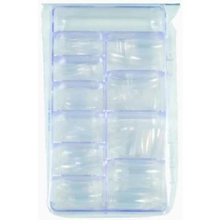 Box of 250 Square Natural Tips with Long Strip - 10 Sizes