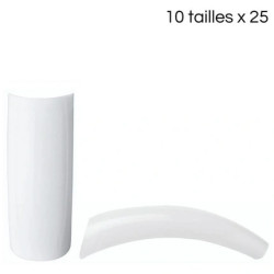 Xanitalia Pro Xan Pro French Round Tips With Short Band - 10 Sizes, 25 Pieces