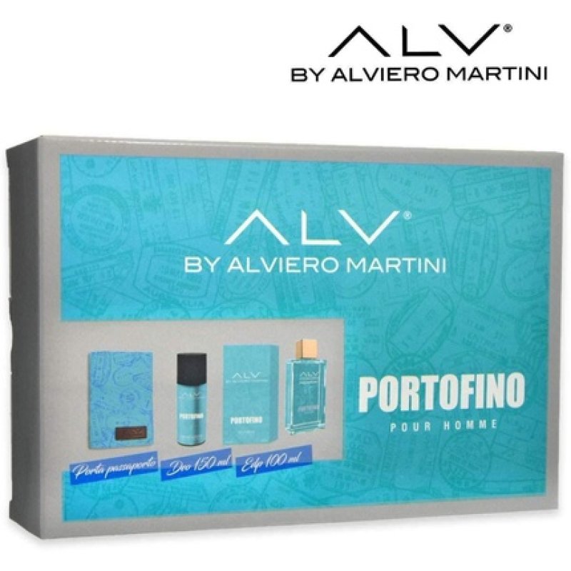 Alviero Martini 2024 Alviero M. Portofino Eau De Parfum 100 Ml Deodorant Spray 150 Ml Passport Holder